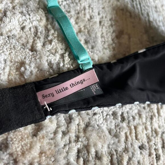 Vintage Y2K Victorias Secret Sexy Little Things Polka Dot Push  Up Demi Bra 34C - Picture 4 of 8